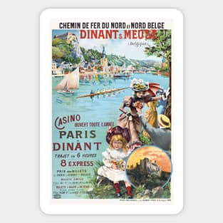 Dinant Meuse Belgique Vintage Poster 1890s Sticker